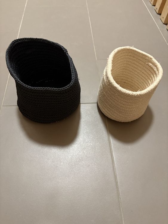 Panier corde & bannier Noir S