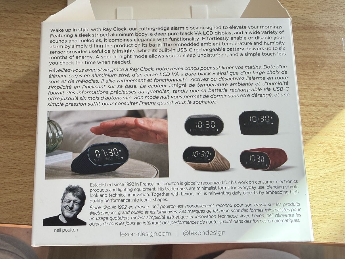 Lexon Sveglie: Réveil lexon ray clock – Nuovo (secondo la descrizione) da Fey venduto da trips.68 5