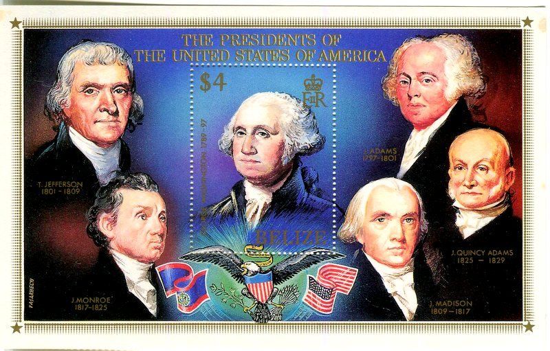 Tutti i francobolli: Block "Präsidenten USA". Belize – Nuovo e nell'imballaggio originale da Basel venduto da Butsch5
