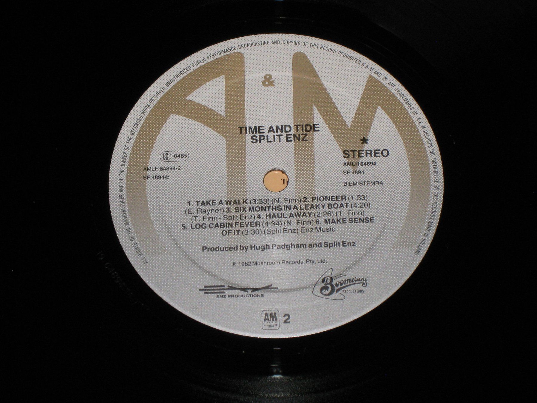 Vinyles: LP - SPLIT ENZ - TIME AND TIDE – D'occasion à Steckborn par Quo7 2