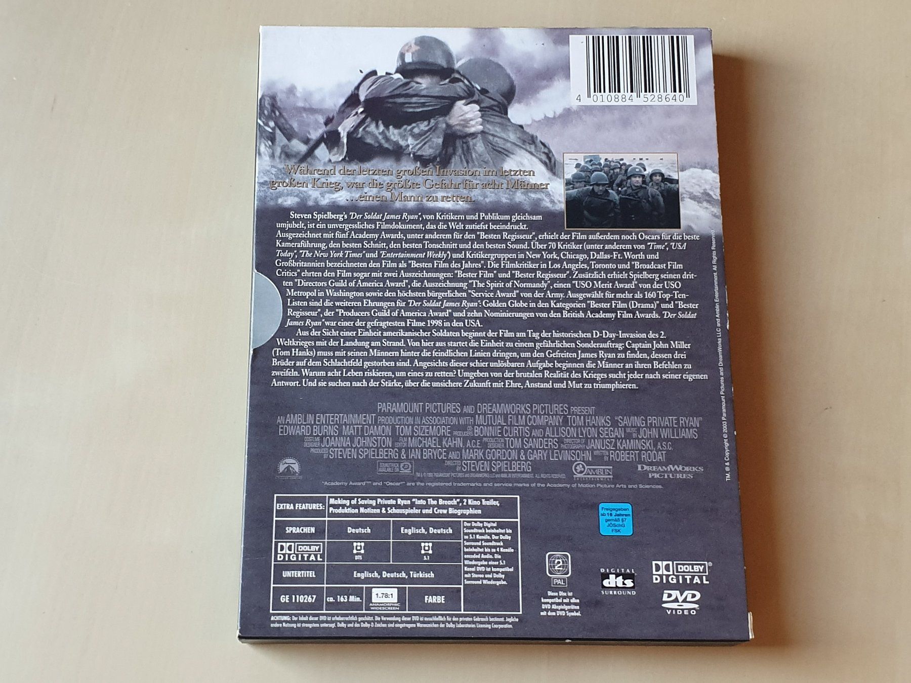 Tous les DVDs: Der Soldat James Ryan 2 DVD's – D'occasion à Stansstad par collectorsshop 1
