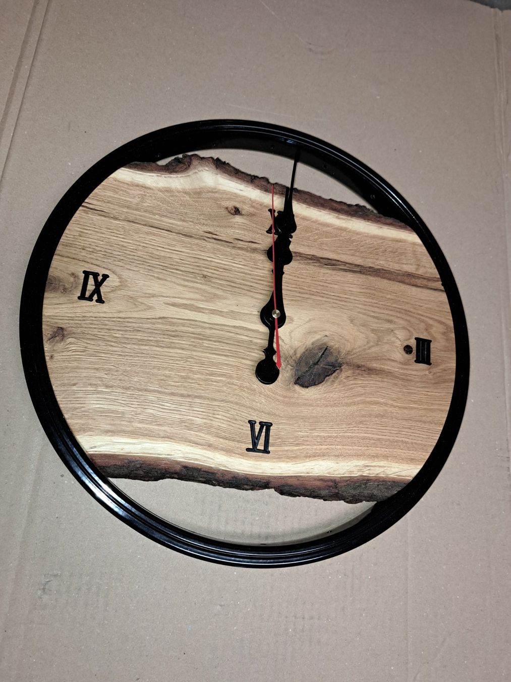 Orologi da terra & Orologi da parete: Holz Wand Uhr Eiche eichenholz geräuschlos – Nuovo (secondo la descrizione) da Widnau venduto da Senna7 1