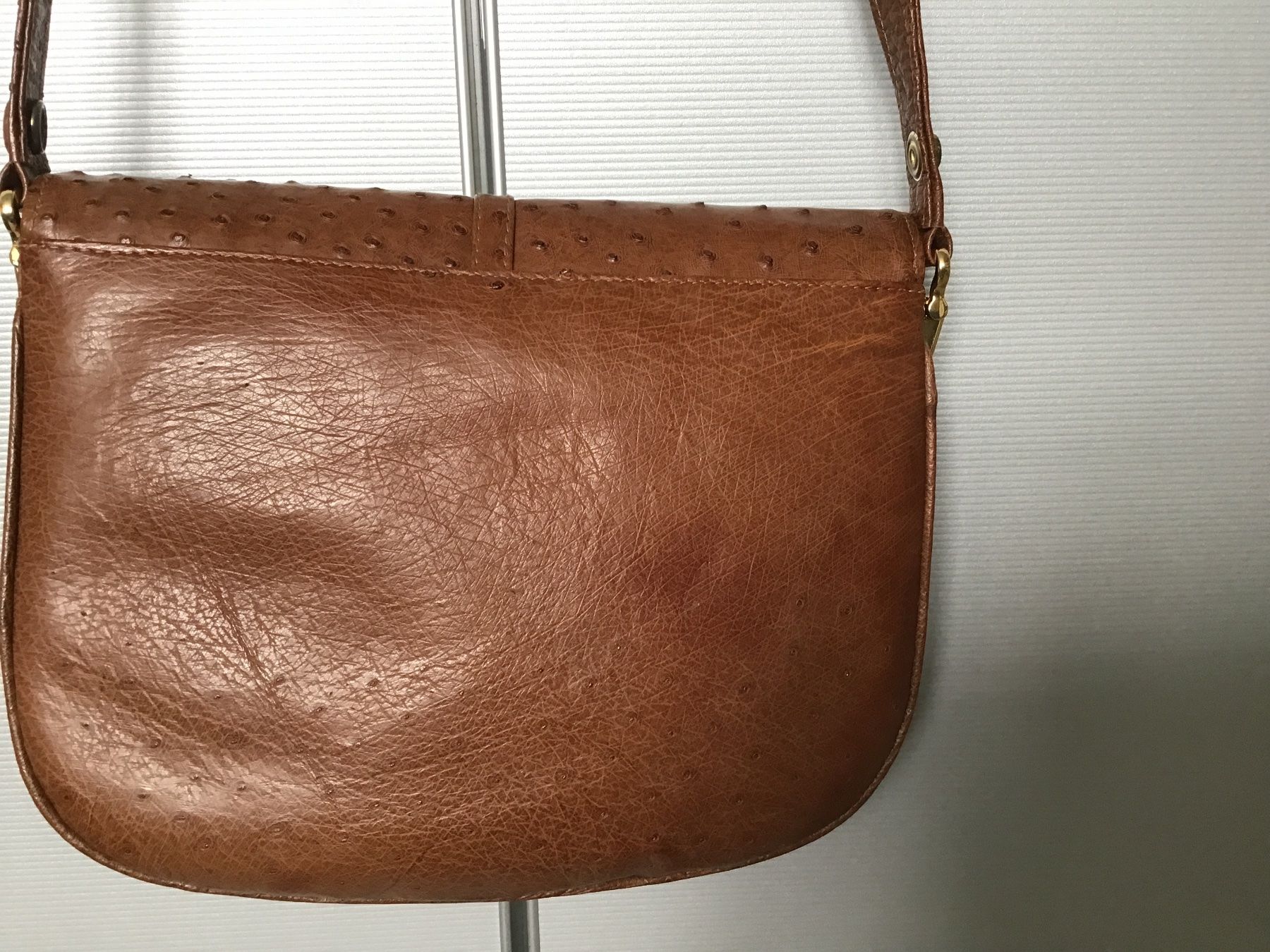 Taschen für Damen: UMHÄNGETASCHE STRAUSSENLEDER BRAUN – Neu (gemäss Beschreibung) aus Glattfelden von ire_w6h2 3