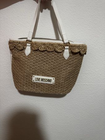 Love Moschino Stroh Tasche, neuwertig, Sommer Accessoire