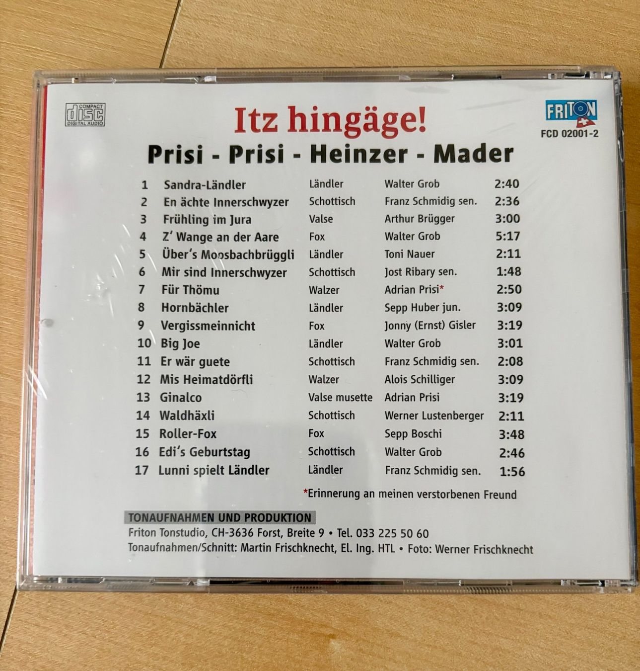 CD: CD Prisi-Prisi-Heinzer-Mader (Originalverpackt) – Nuovo e nell'imballaggio originale da Schübelbach venduto da Sammler78 1