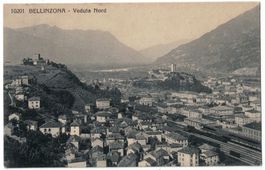 Bellinzona, Veduta Nord, circolata 1926