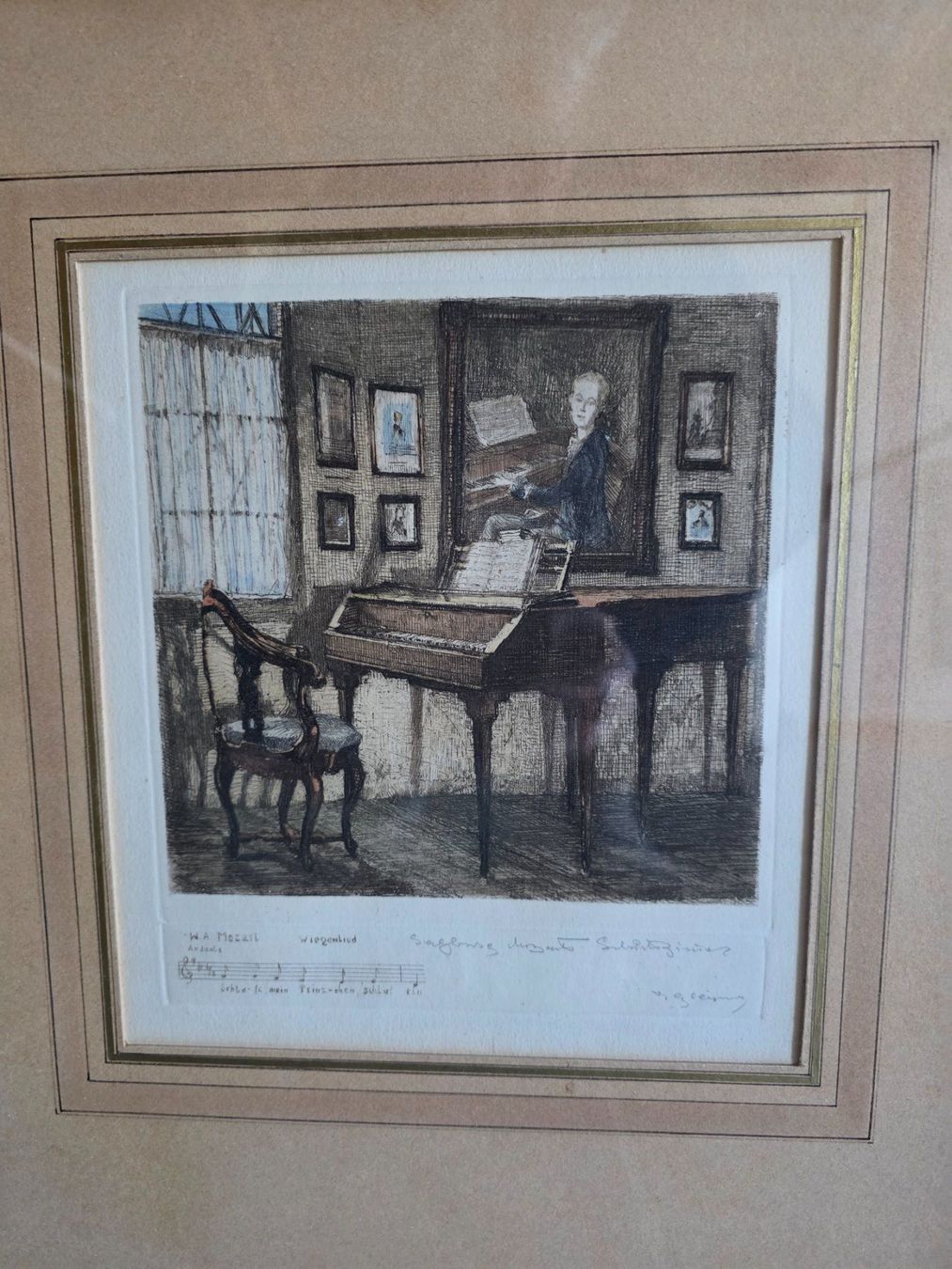 Dipinti: Bild - Radierung W.A. Mozart – Usato da Walterswil BE venduto da Lonitti