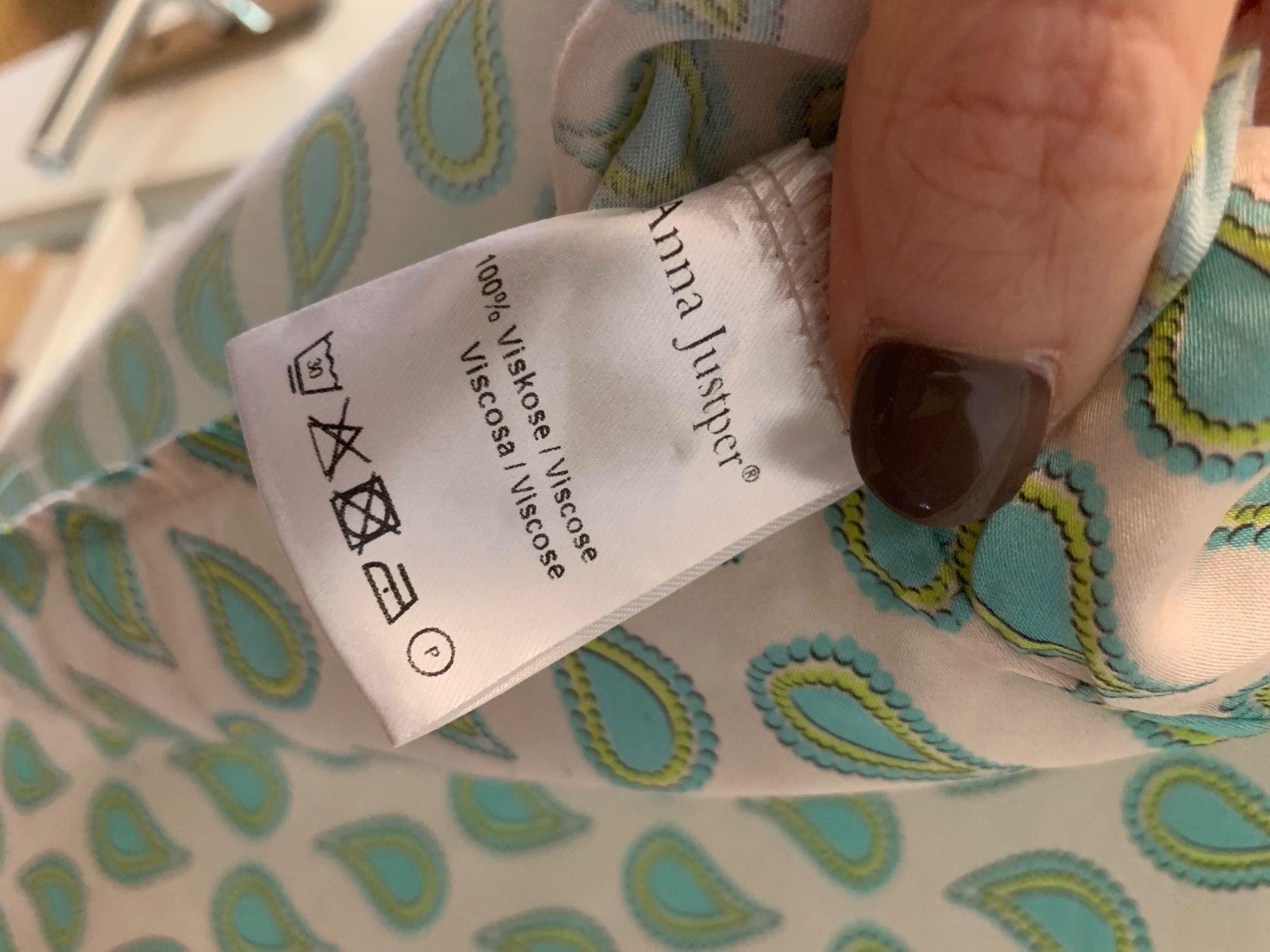 Camicette: Anna Justper Bluse: Gr. M, 100% Viskose – Usato da Basel venduto da Interstellar85 6