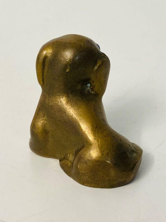 Statuette: Briefbeschwerer Talisman Dackel Messing Mid Century 60s – Usato da Zürich venduto da Arche_Brockenhaus 3