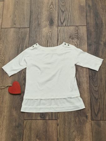 Baumwoll Marc Cain Sports Shirt weiss Knöpfe 34 wie neu!