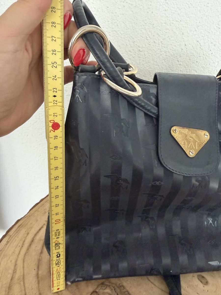 Maison Mollerus Taschen: Maison Mollerus MM Schultertasche Dunkelblau Monogramm  – Gebraucht aus Hägglingen von Raff_Ella 9