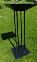 Pflanzschale Rosteisen auf Ständer, schwarz, H 135 cm
