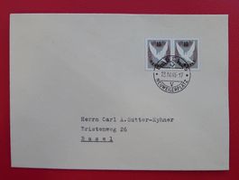 1945, W22 BASLER TAUBE: Blockausschnitt-Brief, SBK: 100.-