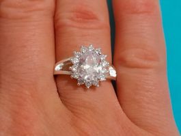 Ring mit Zirkonia, 3.7g, size 7 (54)