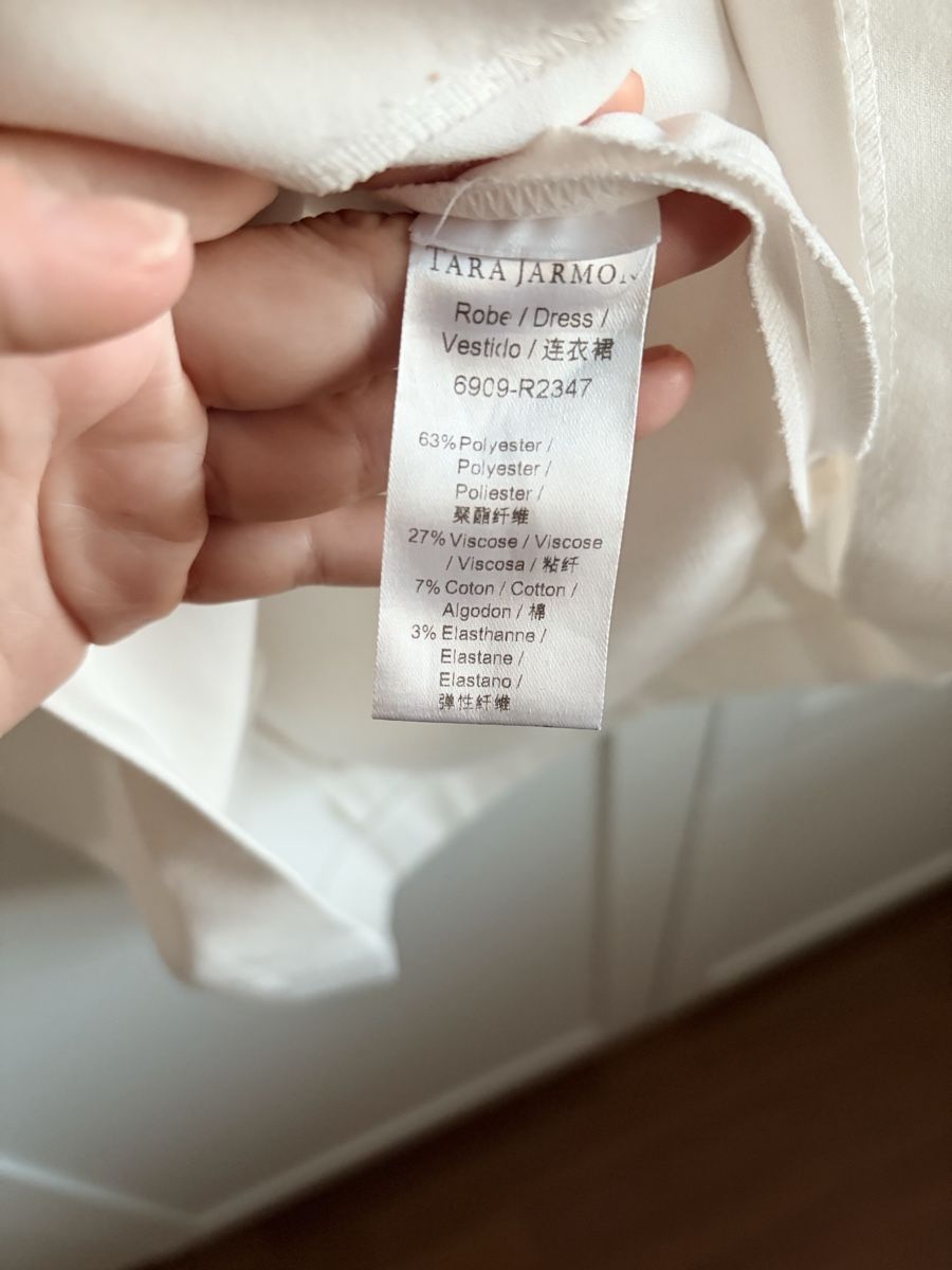 Tara Jarmon Vestiti: Robe Tara Jarmon blanc/marine Taille 36 – Usato da Rolle venduto da Fanjiette 2
