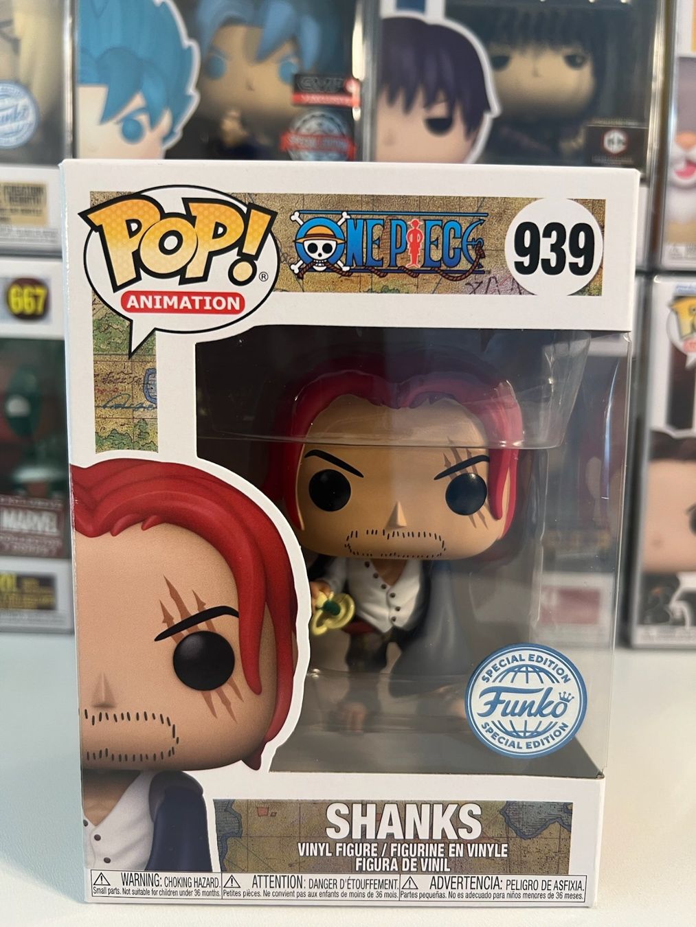 Funko Statuette: Funko POP! Animation One Piece Shanks Edition Limitée – Nuovo e nell'imballaggio originale da Le Mouret venduto da perfectbijou