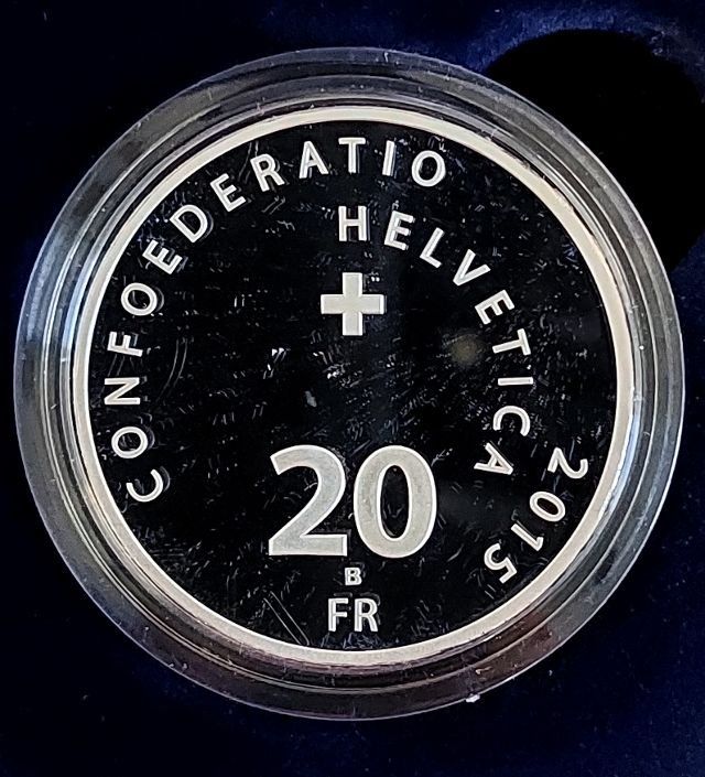Tutti le monete: 20 Franken 2015 Silber pp Hornussen Box – Nuovo (secondo la descrizione) da Arch venduto da moneyswiss 2