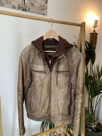 Mc Douglas 48 - Veste en cuir homme avec capuche