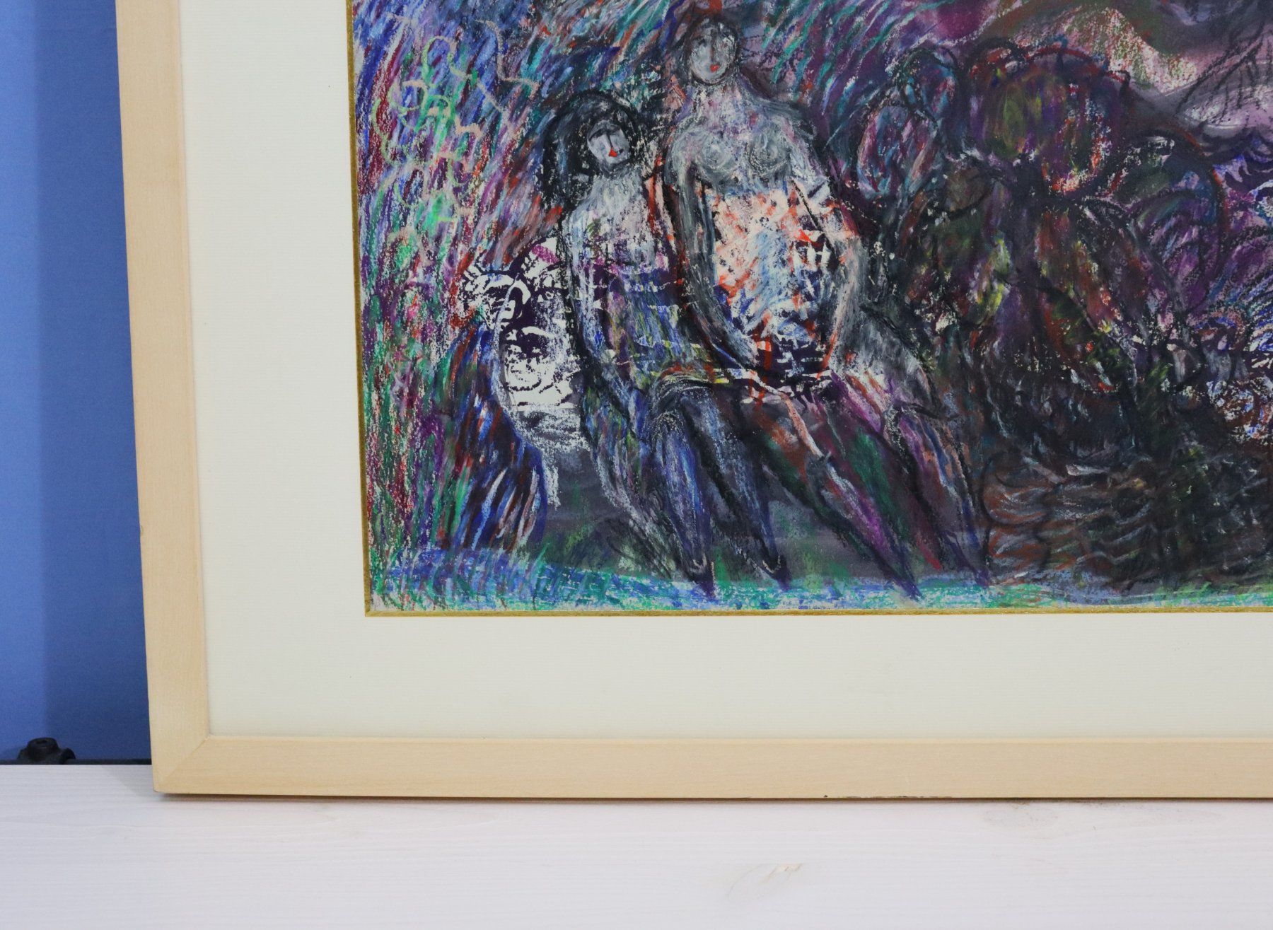 Gemälde: Gershon Knispel 1932.2018, grosses Pastell, Mischtechnik – Gebraucht aus Zug von Kunst-Fundgrube 8