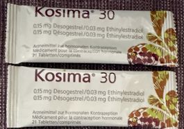 2x Kosima30  verhütung(inh. wie desoreen 30)21 Tabletten neu