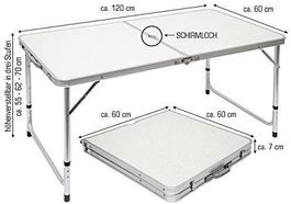 Table pliable de camping + 3 chaises