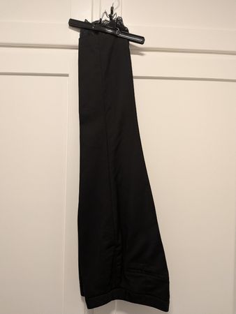 Zara Basic Hose mit Spitzenbesatz schwarz Grösse S