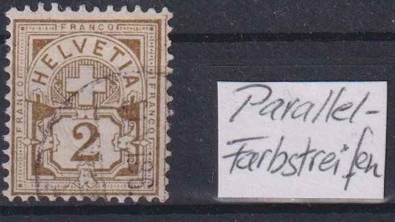 Tutti i francobolli: 33x) Wertziffer 58 Parallel-Farbstreifen – Usato da Claro venduto da Chanty7