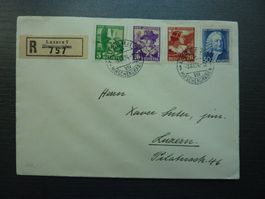 1934  Pro Juventute R-Satz-Brief, Fr. 20.-- / SBK Fr. 100.--