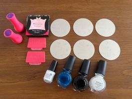 Diverse Nagellacks inkl. Stamping Nail Art Set und Stickers