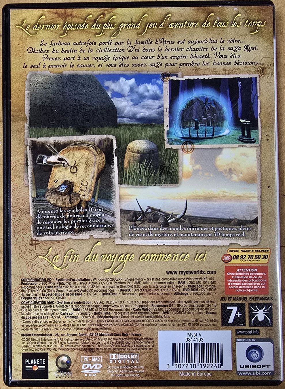 Microsoft Jeux: PC : Myst V - End of Ages – D'occasion à Froideville par xXSebastienXx 1