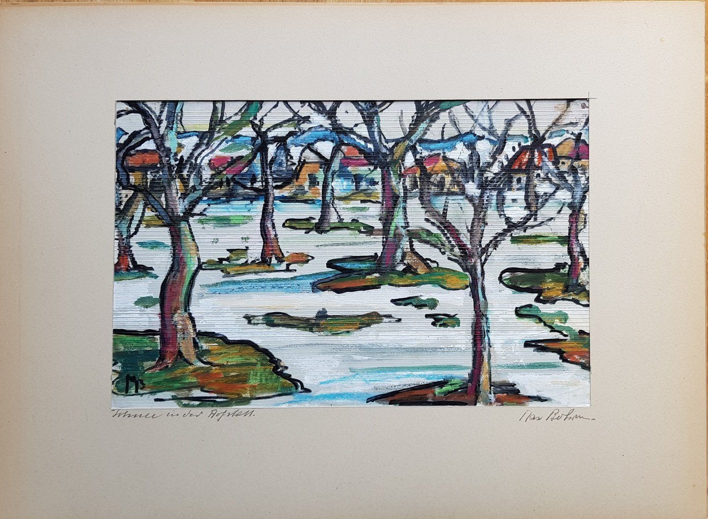 Gemälde: " Schnee in der Hofstatt"   Max Bohren - Schweizer Kunst – Gebraucht aus Horw von Kunstreich7