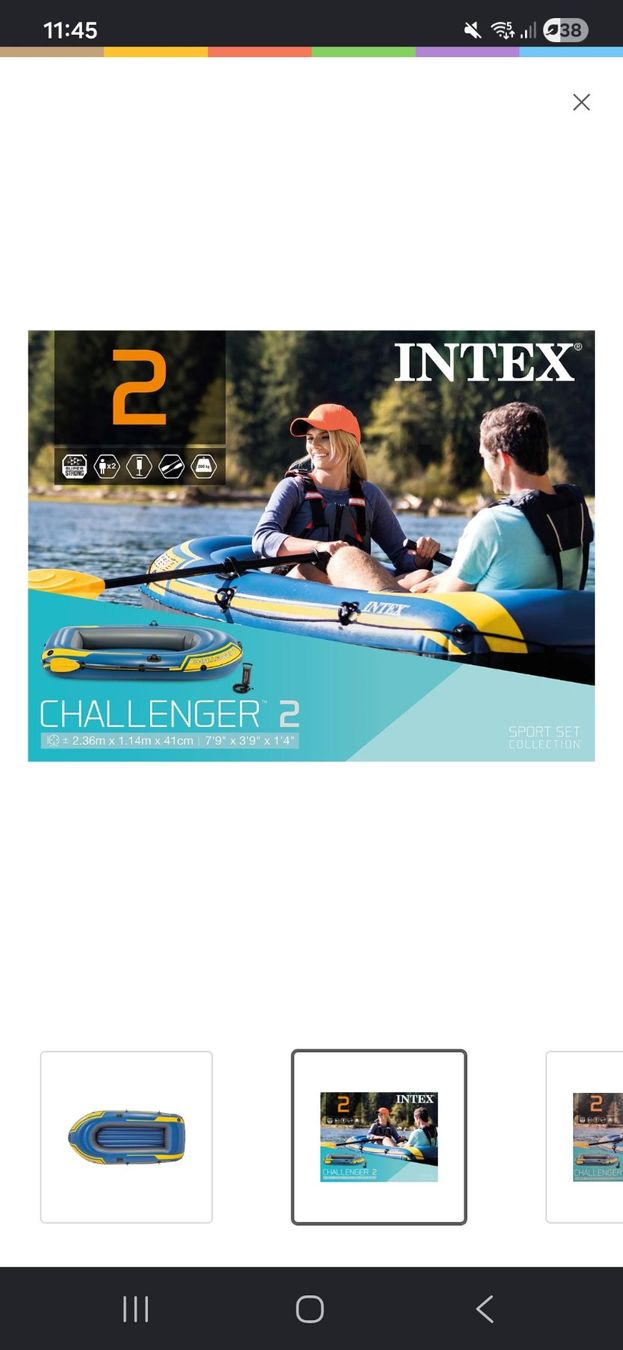 Boote: Bateau gonflable Intex Challenger 2 bleu 2 personnes utilisé – Neu (gemäss Beschreibung) aus Genthod von pra_fs6q 2