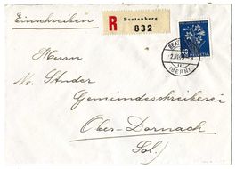 1949 Einschreiben-Brief mit Pro Juventute gest. Beatenberg