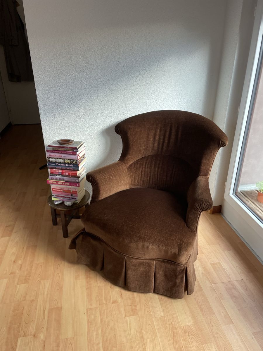Poltrone: Vintage Sessel Samt braun – Usato da Zürich venduto da kiliang96
