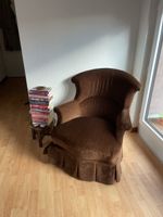 Vintage Sessel Samt braun