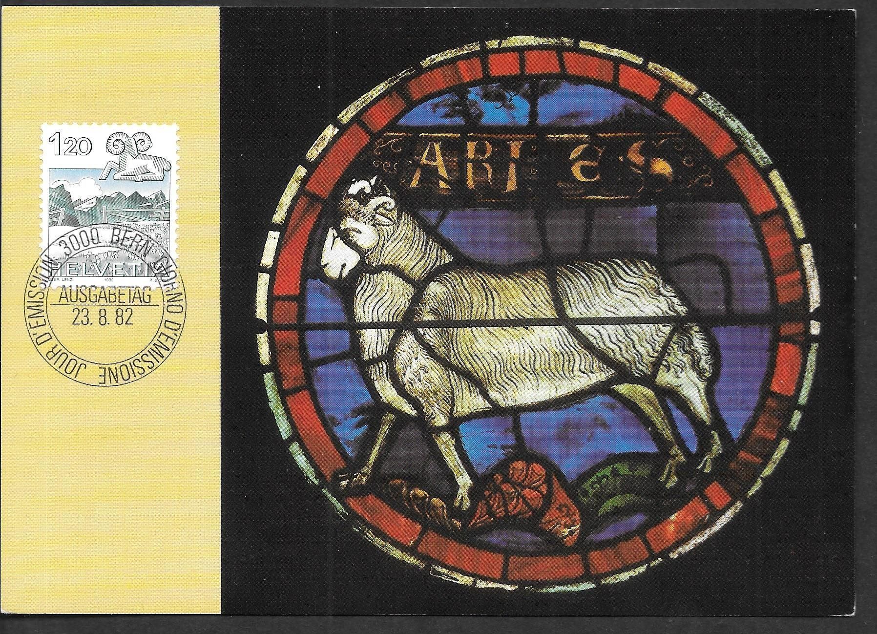 Alle Briefmarken: Maximumkarte Nr. 682 Widder ET Bern 23.8.1982 – Neu (gemäss Beschreibung) aus Olten von clotaldi