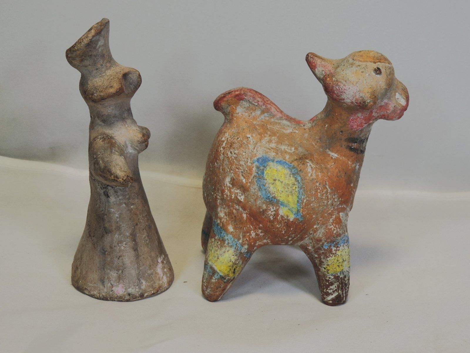 Statuette: 2 alte oder antike Figuren aus Terracotta, Südamerika, Inka – Usato da Duggingen venduto da doogbua 3