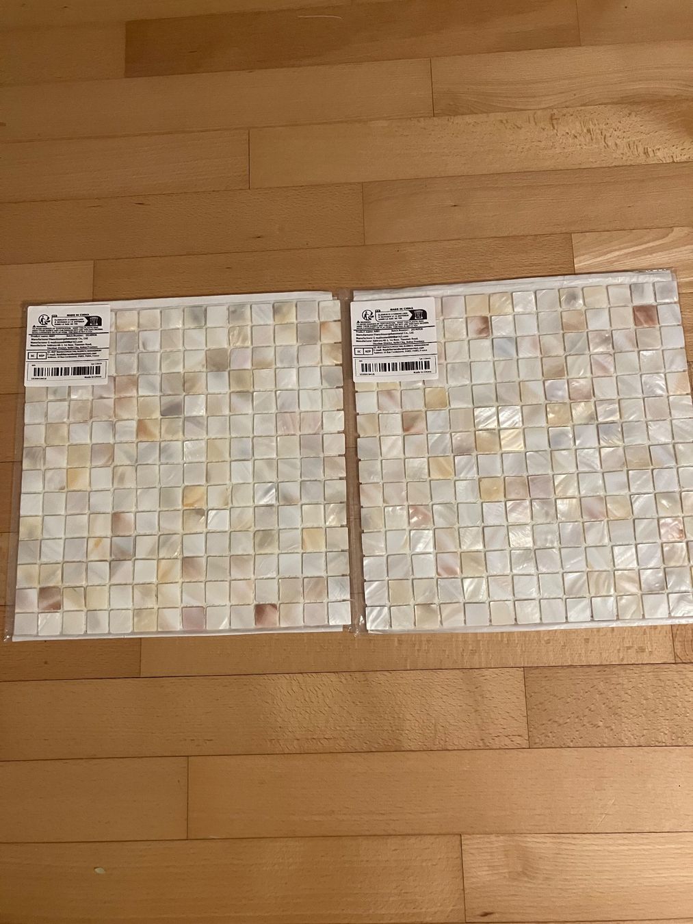 Kit bricolage: 2x Perlmutt Mosaikfliesen selbstklebend neu – Nuovo e nell'imballaggio originale da Stäfa venduto da ummroxana