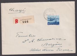 Pro Patria 40 Rp 1955: Gestempelt: Tiefencastel 29.Vll.55