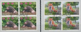 2021 - Tiere in der Stadt - Viererblock - Ersttag Stempel ET
