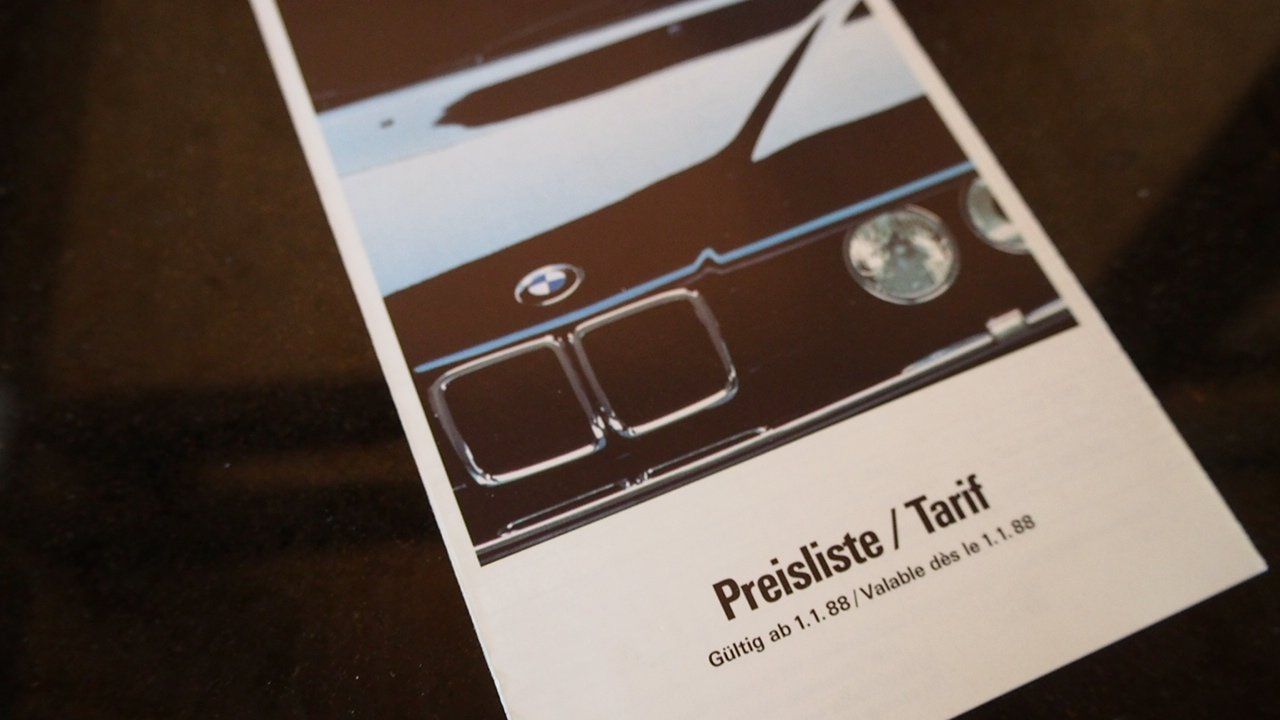 BMW Dokumente: BMW Preisliste 1.1.1988 – Gebraucht aus Zofingen von sosalinos01
