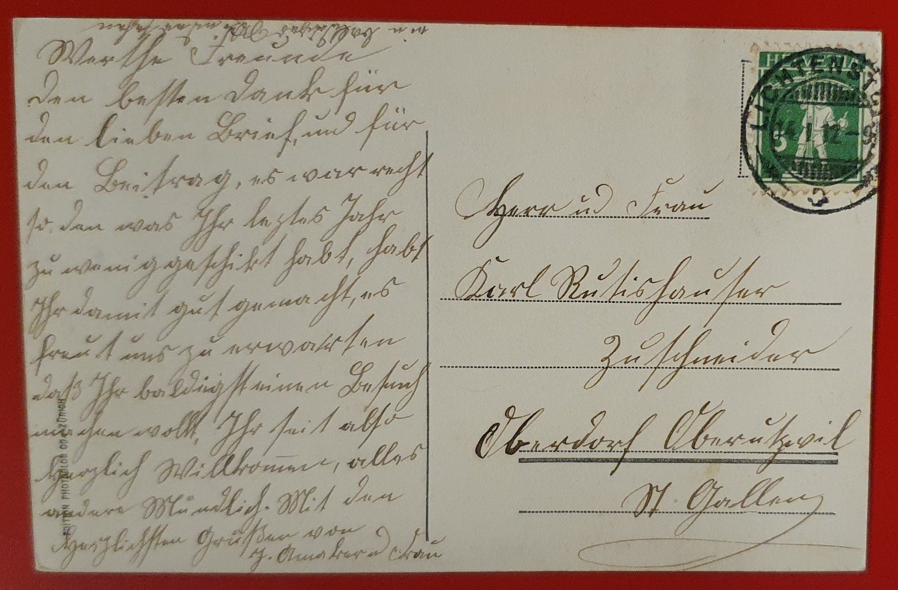 Ansichtskarten: Liechtensteig 1912 - Wasserfluhstrasse – Gebraucht aus Kreuzlingen von Rschweiz1 1