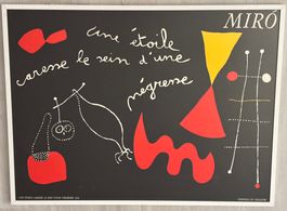 JOAN MIRO Plakat, Motiv 1938 gerahmt