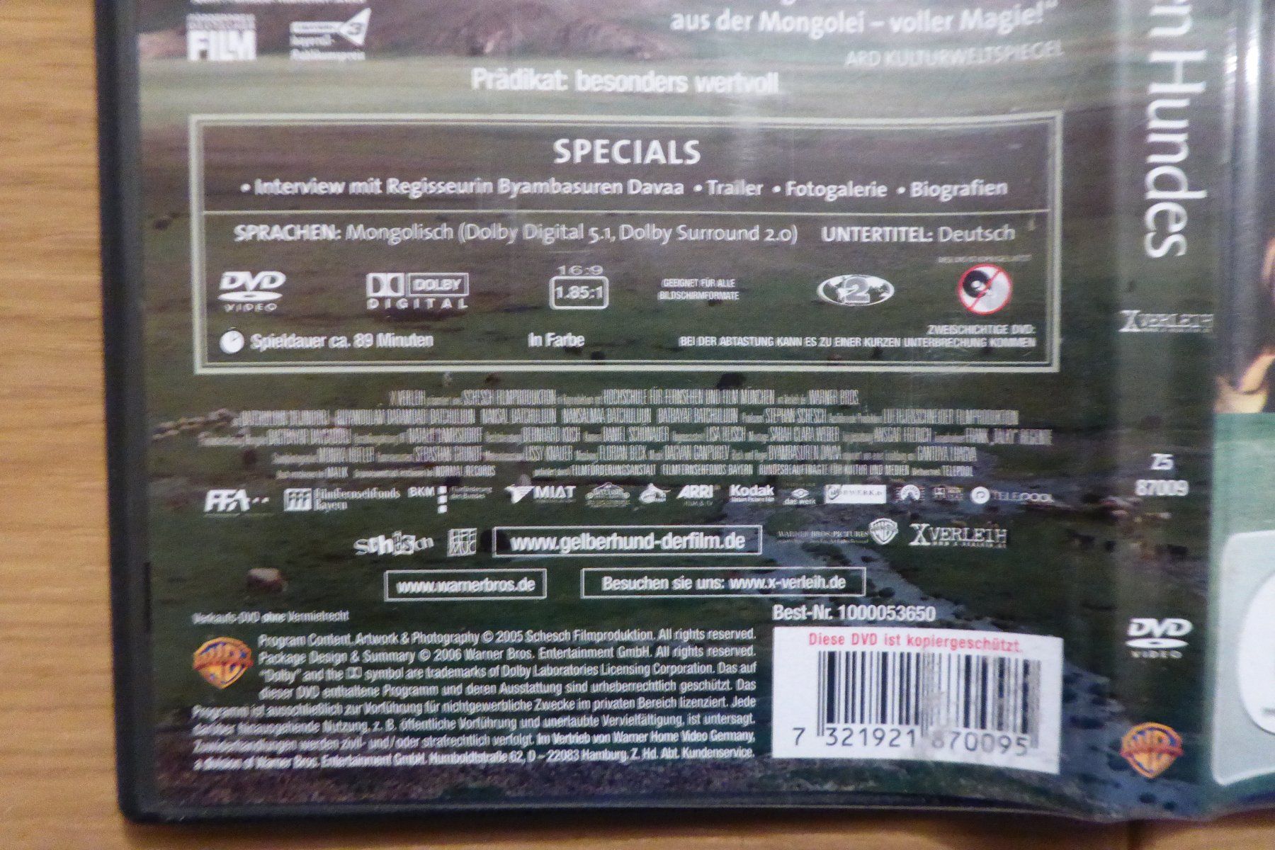Tous les DVDs: Die Höhle des gelben Hundes Mongolisch OmU – D'occasion à Allschwil par Summelsarium 2