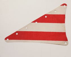 Cloth Sail Triangular 14 x 22 with Red Thick Stripes Patter