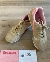 goldene rosa Turnschuhe Sneakers Gr. 35 für Mädchen