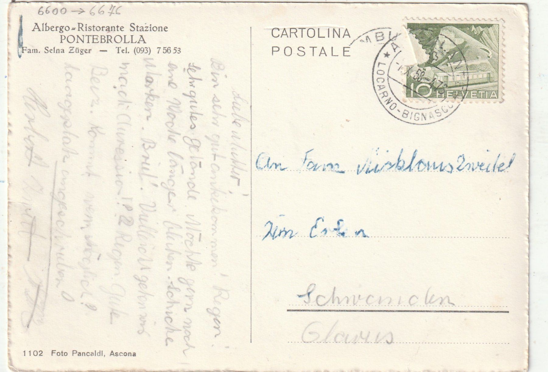 Cartes postales: Albergo Ponte Brolla TI – D'occasion à Lumbrein par made02 1