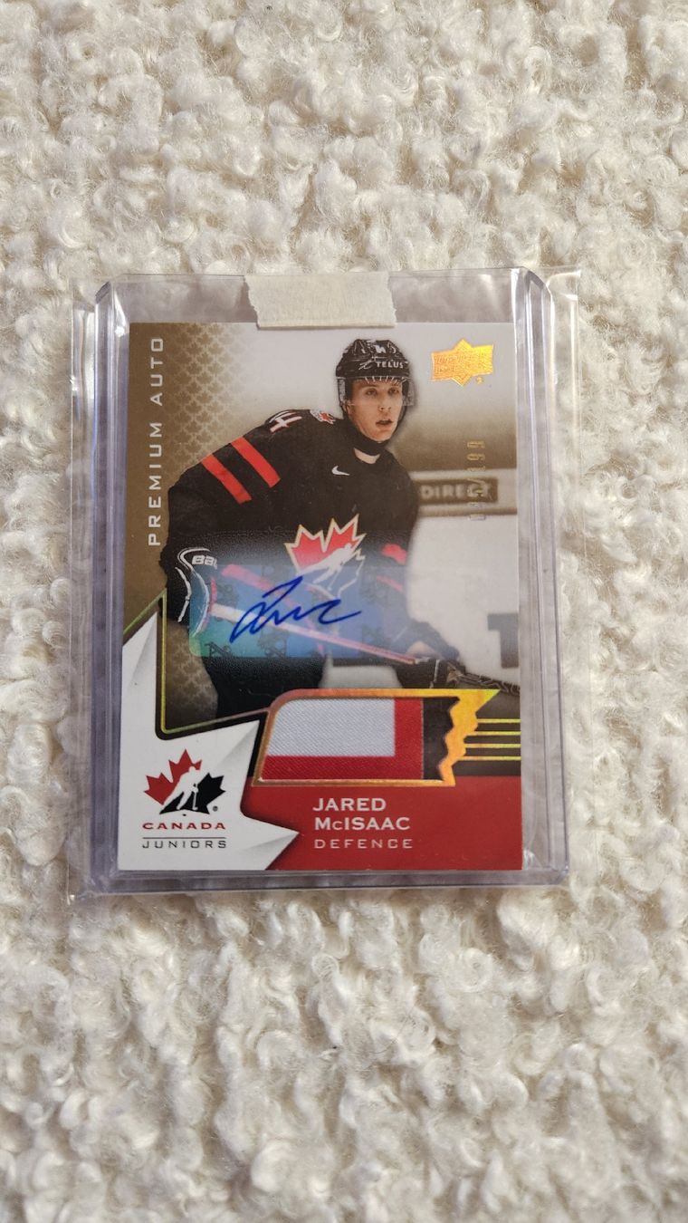 Carte collezionabili: JARED McISAAC,CANADA UD JUNIORS,PREMIUM AUTO LIMIT /199 – Nuovo (secondo la descrizione) da Boltigen venduto da Calagero