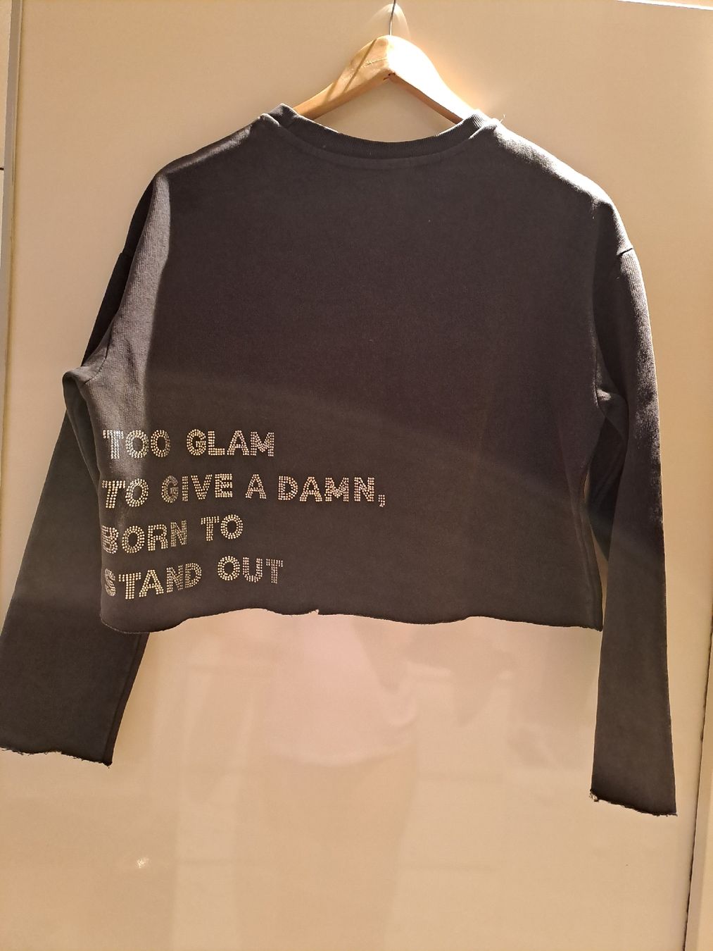 Only Pullover & Sweatshirts: ONLY Crop- Pullover Dunkelgrau Damen gr. S – Neu (gemäss Beschreibung) aus Rothenburg von 123odermatt 1