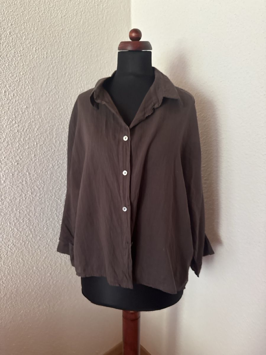 Blusen: Bluse Braun Oversized, 1 Size – Neu (gemäss Beschreibung) aus Frauenfeld von womensworld
